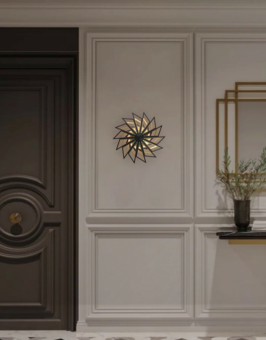 Galaxy wall lamp with layered star inspired celestial design and ambient glow مصباح جداري جالاكسي بتصميم سماوي مستوحى من النجوم مع توهج إضاءة محيطية