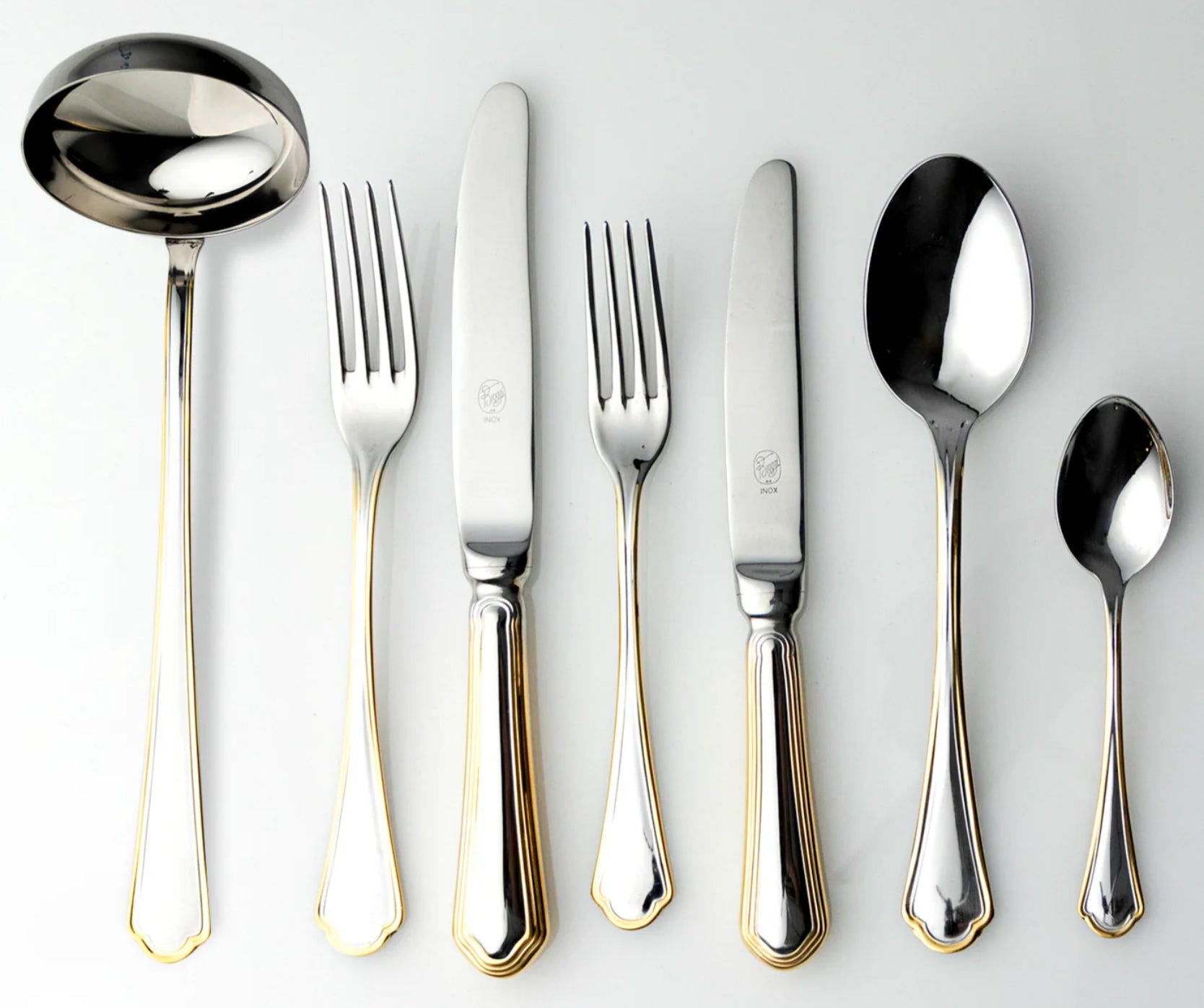 Abert Serbelloni Cutlery Set Silver Gold, 75 Pieces – Homestamp