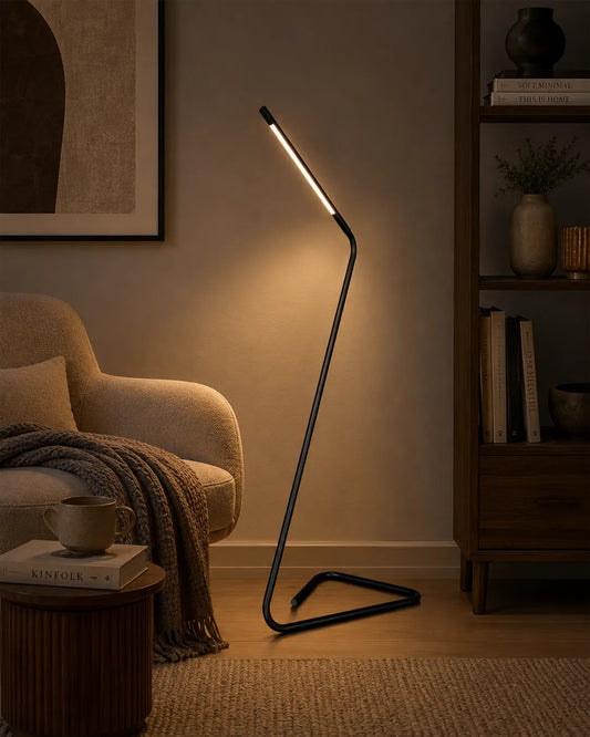 Cobra Floor Lamp in a styled interior, floor lamp with the unmistakable outline of the Egyptian cobra | لمبادير كوبرا، داخل مساحة منسقة، قوس