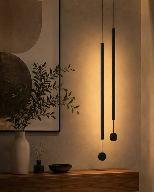 Two Lines Pendant Light by Pencilight, pendant with two understated linear elements