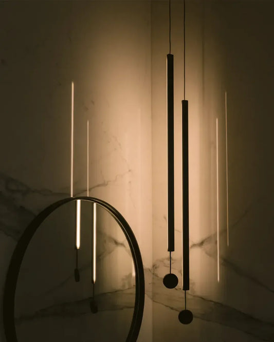 Two Lines Pendant Light by Pencilight, pendant with two understated linear elements
