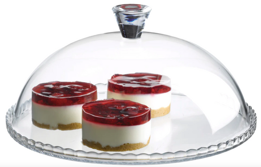 Pasabahce Patisserie Serving Platter with Dome - 32cm