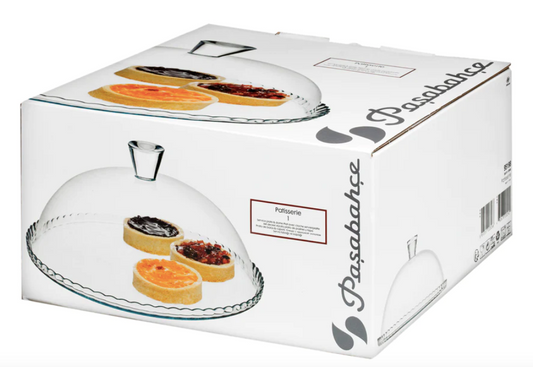 Pasabahce Patisserie Serving Platter with Dome - 32cm