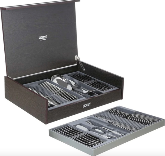 Abert Grace Cutlery Set - Matte Silver, 77 Pieces