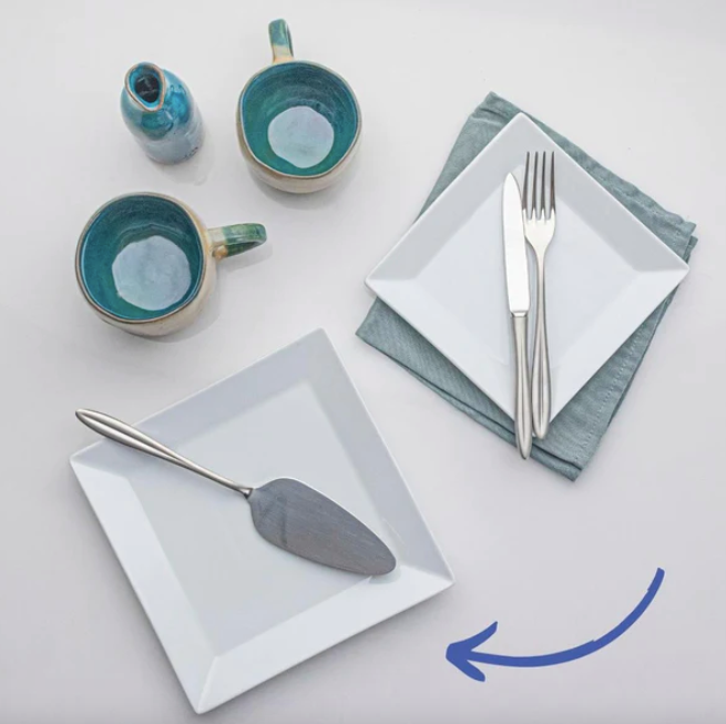 Tunisie Senateur Square Dinner Plate - 20cm (Set of 6)