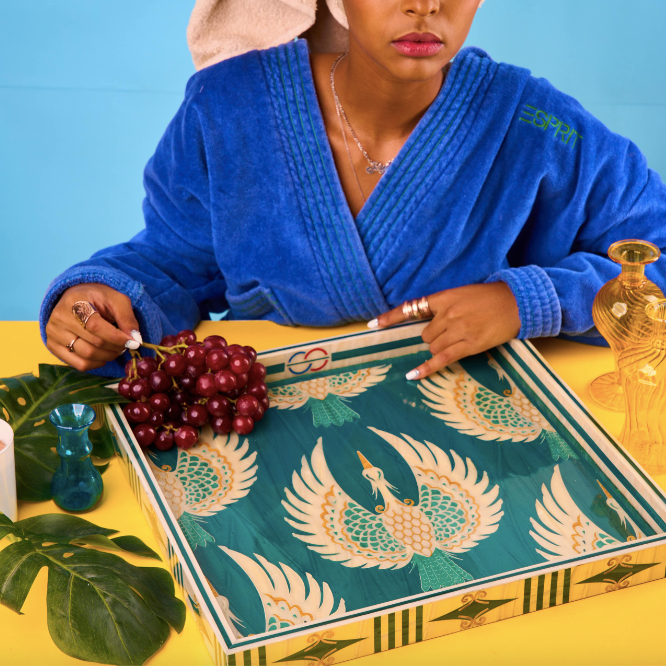 Flying Bird Square Tray