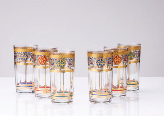 Mindada Moroccan Tumblers Set - 6 Pieces, 260ml