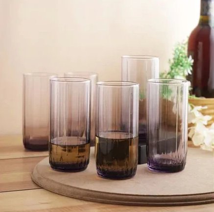 Pasabahce Leia Highball Glass - Purple, 310ml (Set of 6)