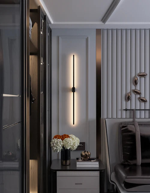 Double Lines Square Black - Wall Lamp