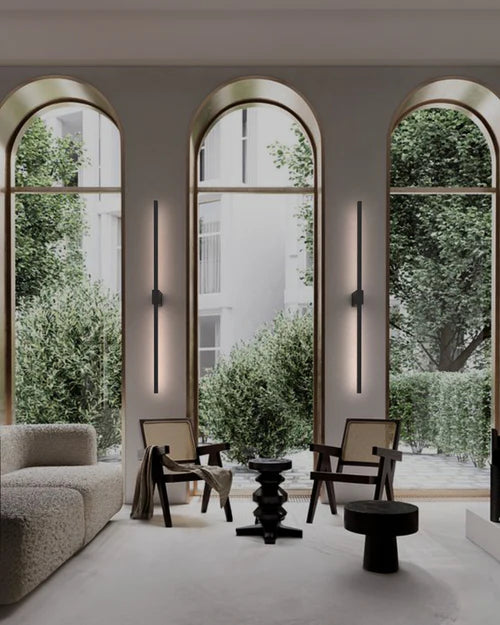 Double Lines Square Black - Wall Lamp