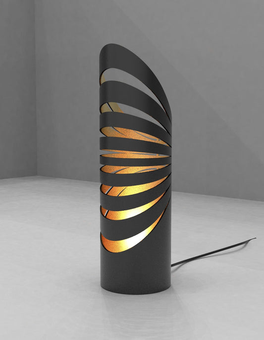 Slash table lamp with minimalist linear design providing soft ambient lighting – مصباح طاولة بتصميم خطي بسيط يمنح إضاءة محيطية ناعمة
