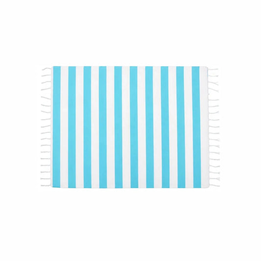 Turquoise & White Rug