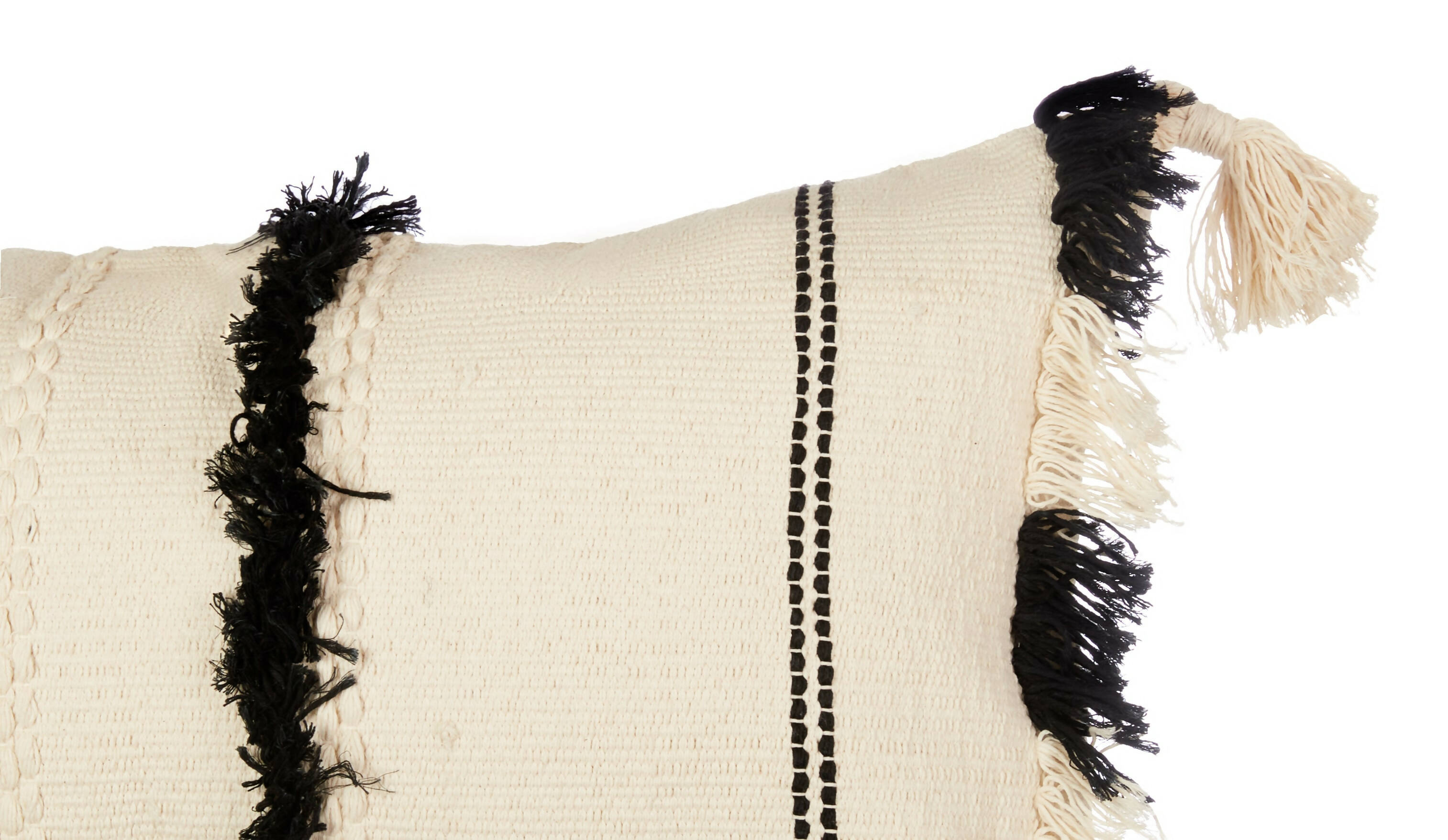 Black and White Tufted Cushion