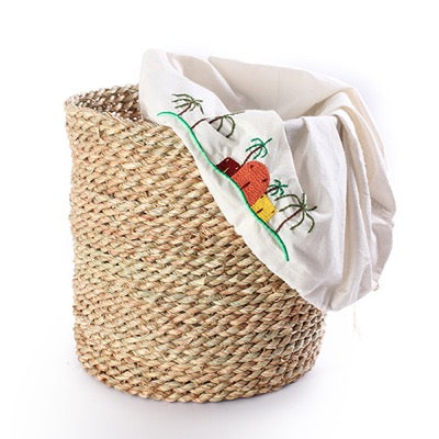 Halfa Basket with Embroidered Pouch