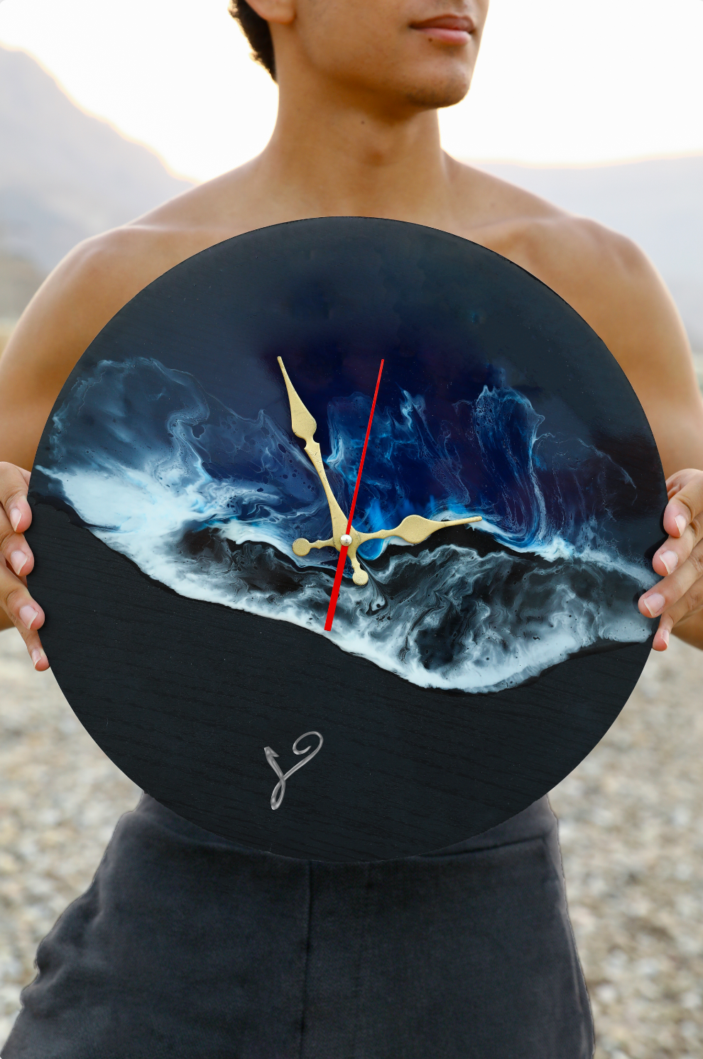 Alaska Black Sand Clock