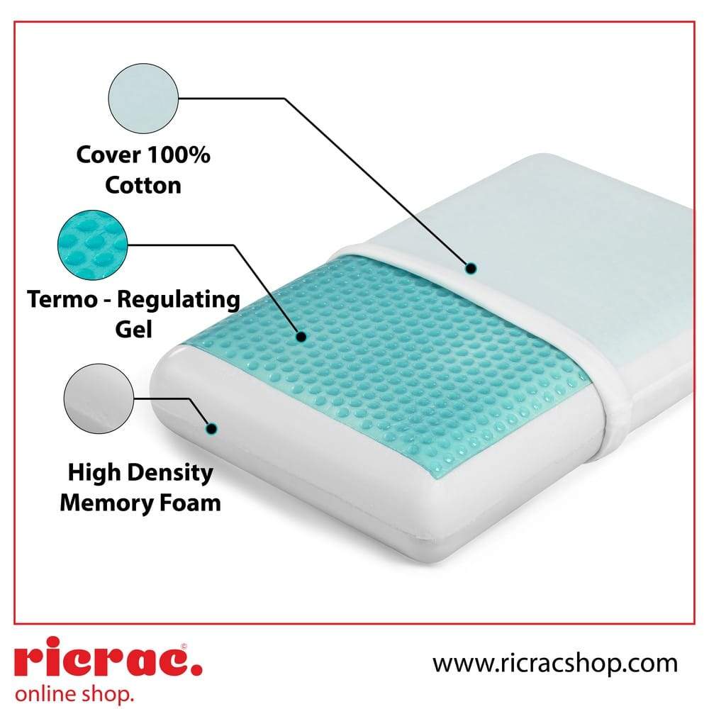 Cooling Memory Foam Gel Pillow- Medium