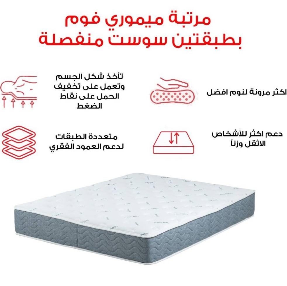 Memory Foam Mattress with Double Pocket Spring System