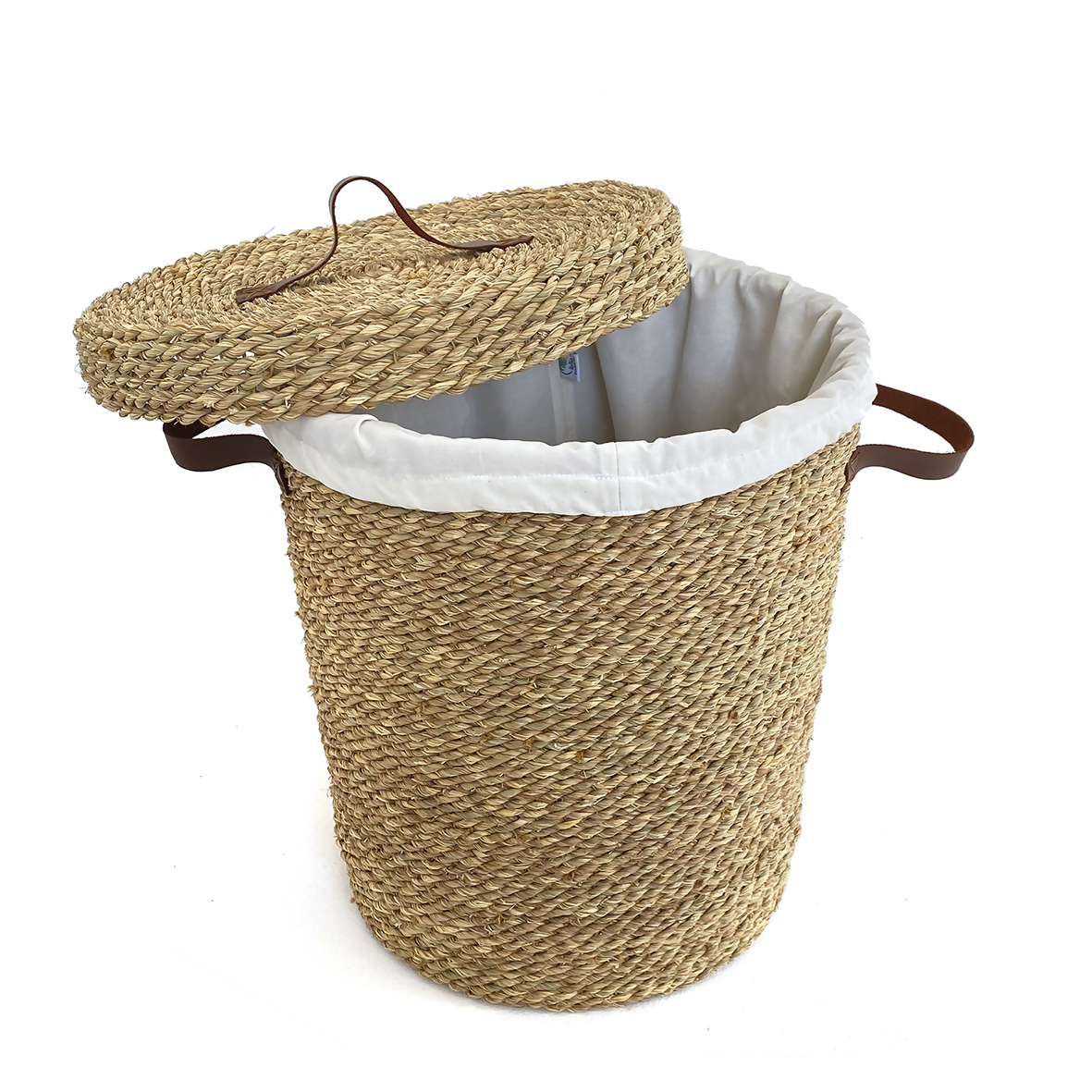 Halfa Laundry Basket with Hood & Leather Handle