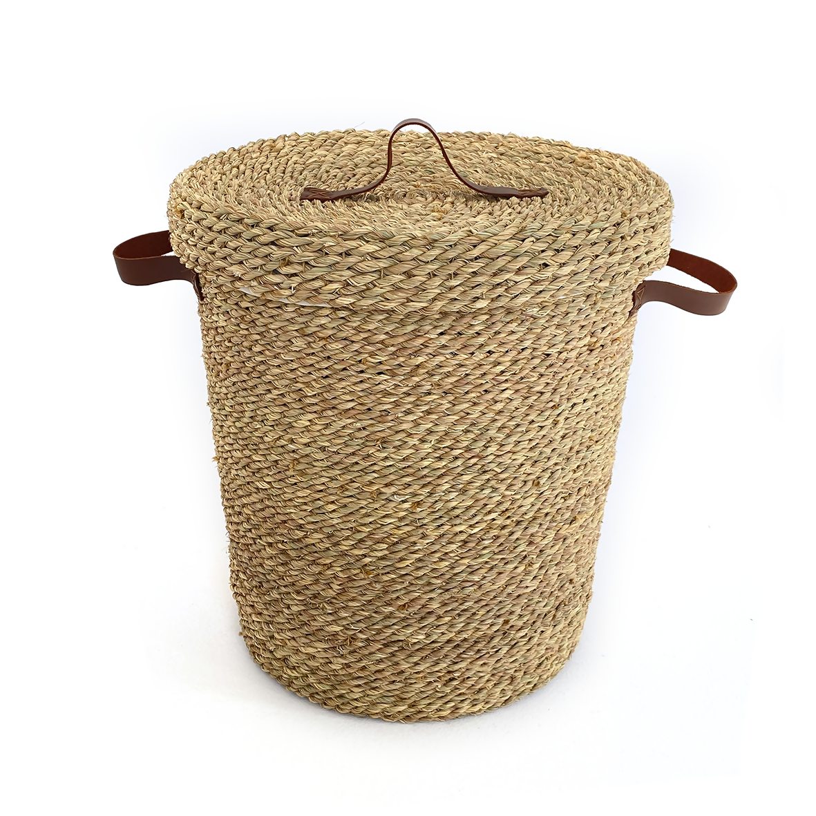 Halfa Laundry Basket with Hood & Leather Handle