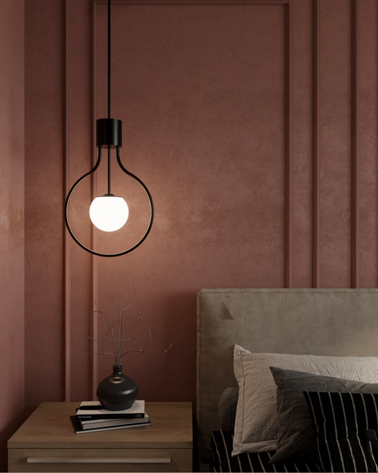 Shell pendant light with seashell inspired elegant curves and soft light مصباح معلق شيل بانحناءات أنيقة مستوحاة من المحار مع اضاءة ناعمة