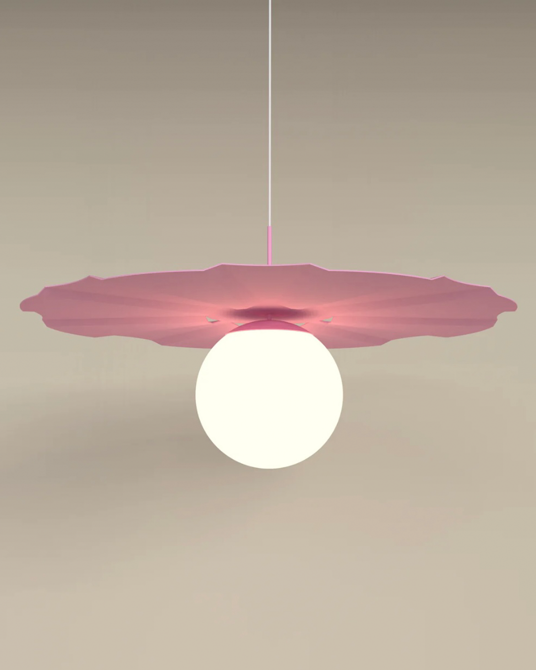 Sunbrella coastal umbrella inspired pendant light with warm glow مصباح معلق صنبريلا مستوحى من مظلة الشاطئ مع اضاءة دافئة