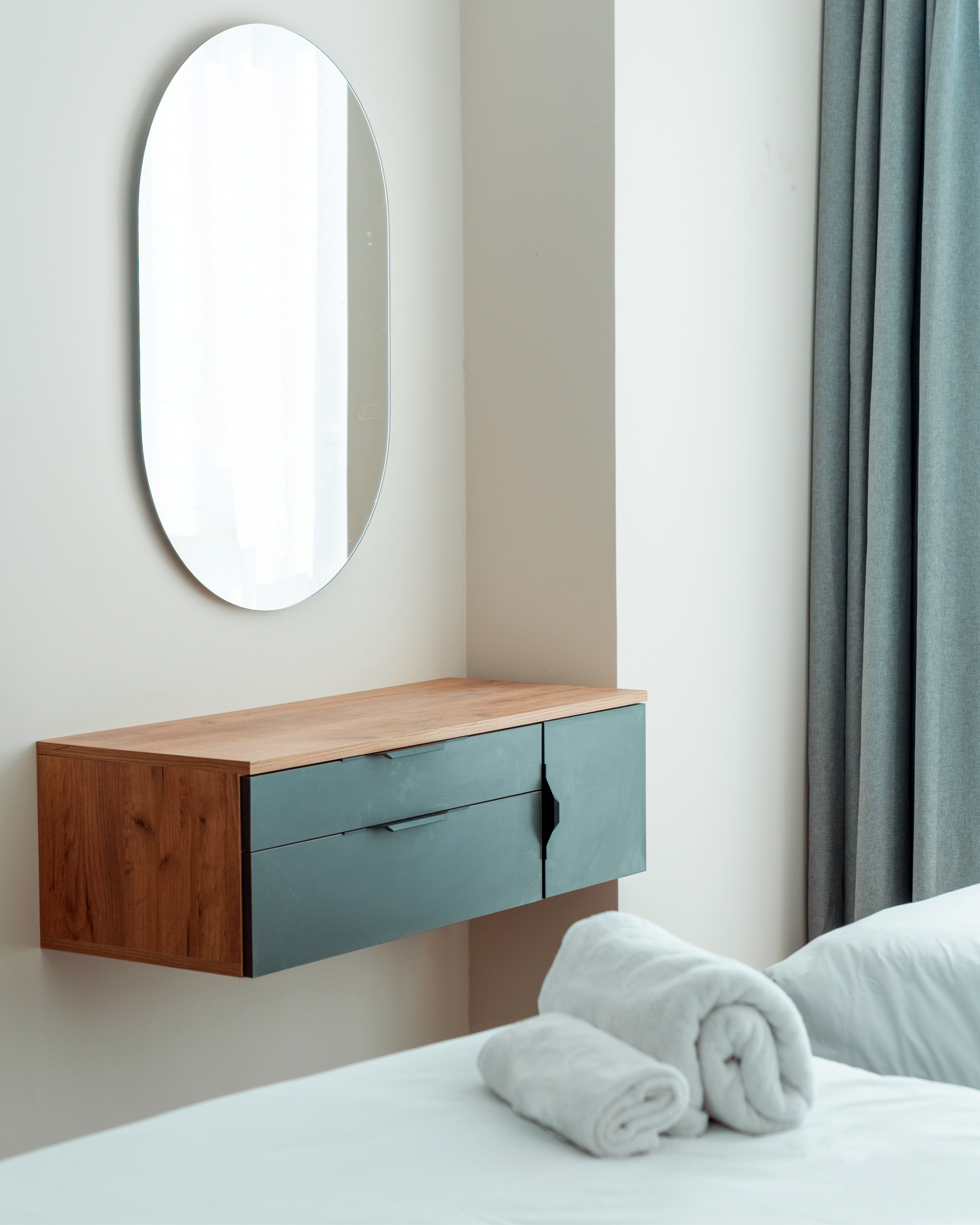 The Slick Dressing Table + Oval Mirror