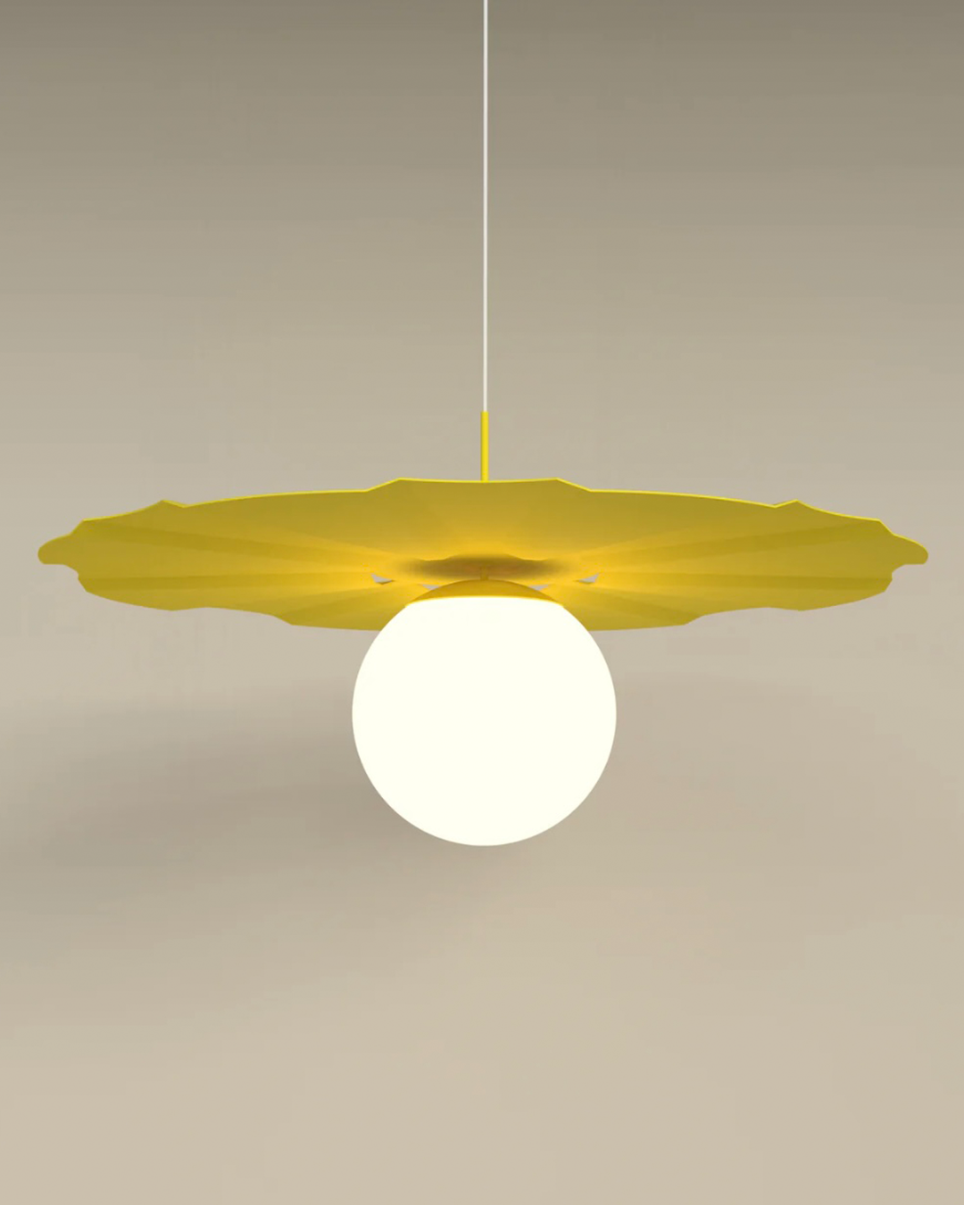 Sunbrella coastal umbrella inspired pendant light with warm glow مصباح معلق صنبريلا مستوحى من مظلة الشاطئ مع اضاءة دافئة