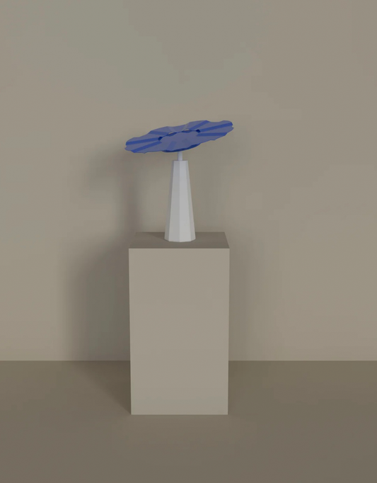 Sunbrella table lamp with coastal beach umbrella inspired design and warm light مصباح طاولة صنبريلا بتصميم مستوحى من مظلة الشاطئ مع اضاءة دافئة