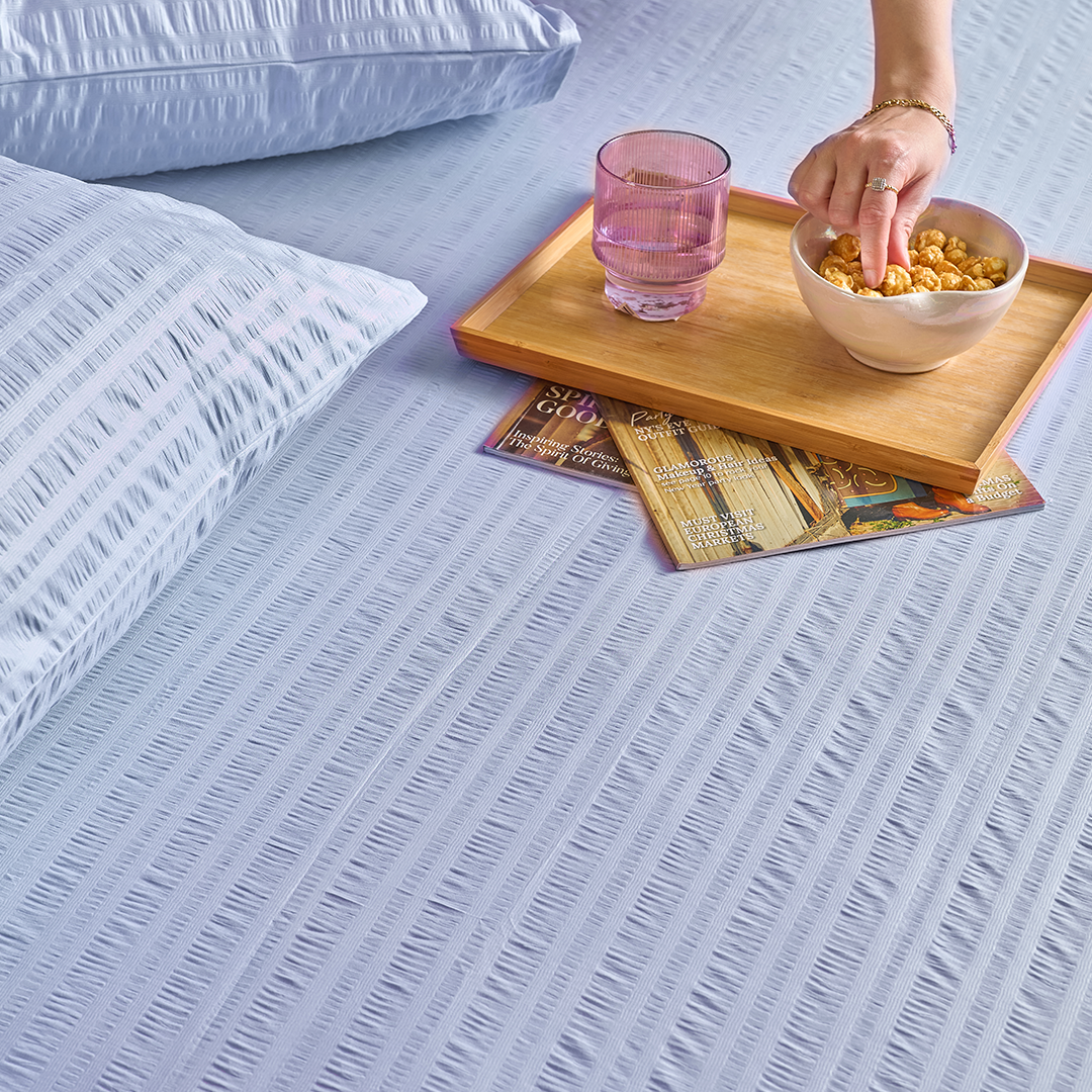 Microfiber Striped Bed Sheet Set with 2 Pillow cases