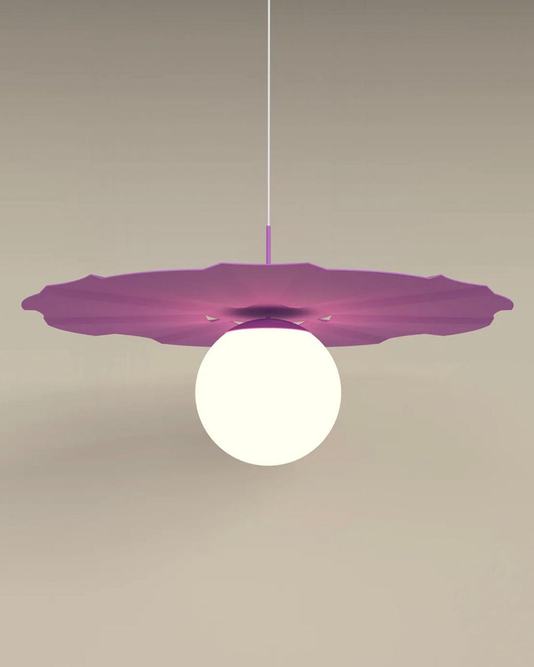 Sunbrella coastal umbrella inspired pendant light with warm glow مصباح معلق صنبريلا مستوحى من مظلة الشاطئ مع اضاءة دافئة