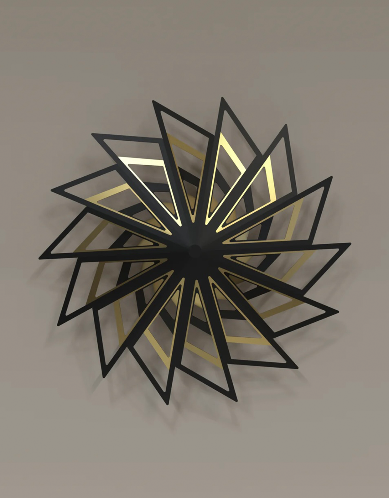 Galaxy wall lamp with layered star inspired celestial design and ambient glow مصباح جداري جالاكسي بتصميم سماوي مستوحى من النجوم مع توهج إضاءة محيطية