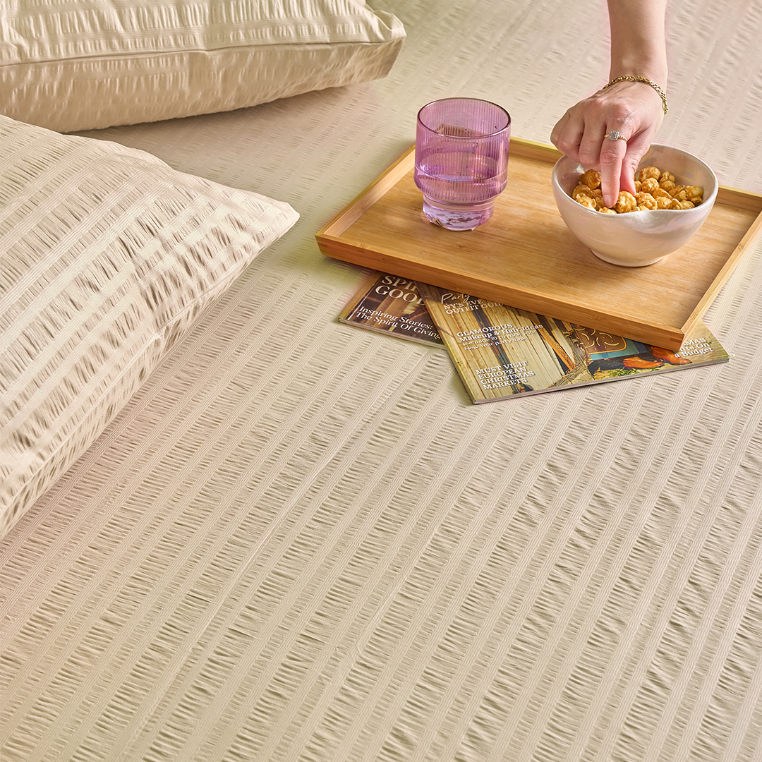 Microfiber Striped Bed Sheet Set with 2 Pillow cases