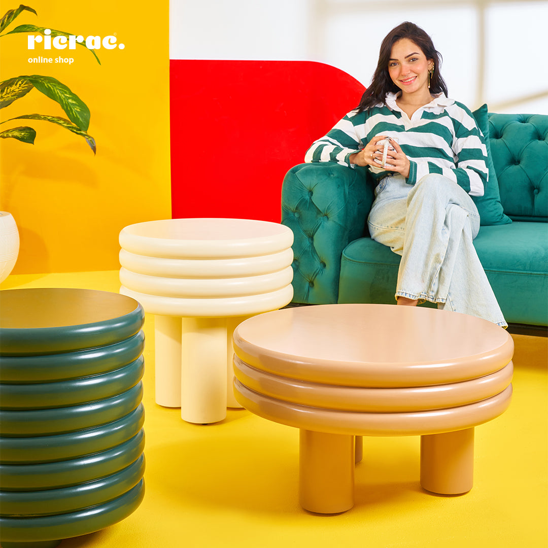 Renzaf- Side Table- Beige