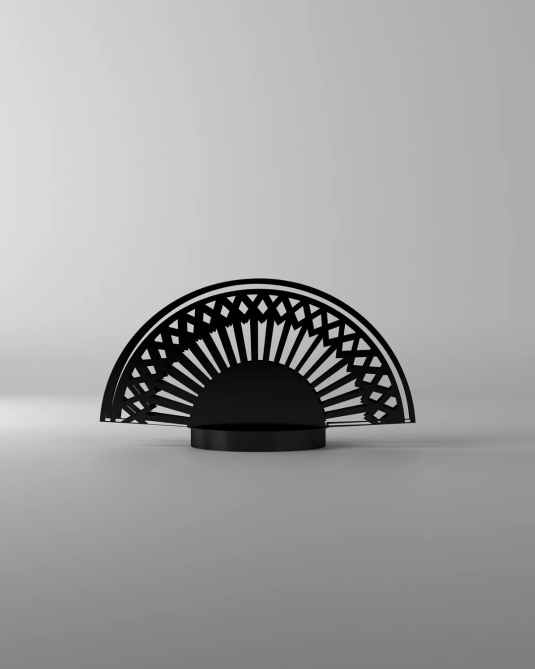 Breeze table lamp with fan inspired elegant curves and three light settings مصباح طاولة بريز بتصميم مروحة بانحناءات أنيقة وثلاثة إعدادات إضاءة