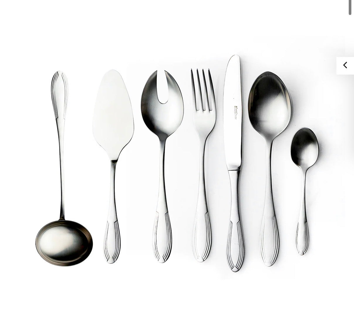 Abert Grace Cutlery Set - Matte Silver, 77 Pieces
