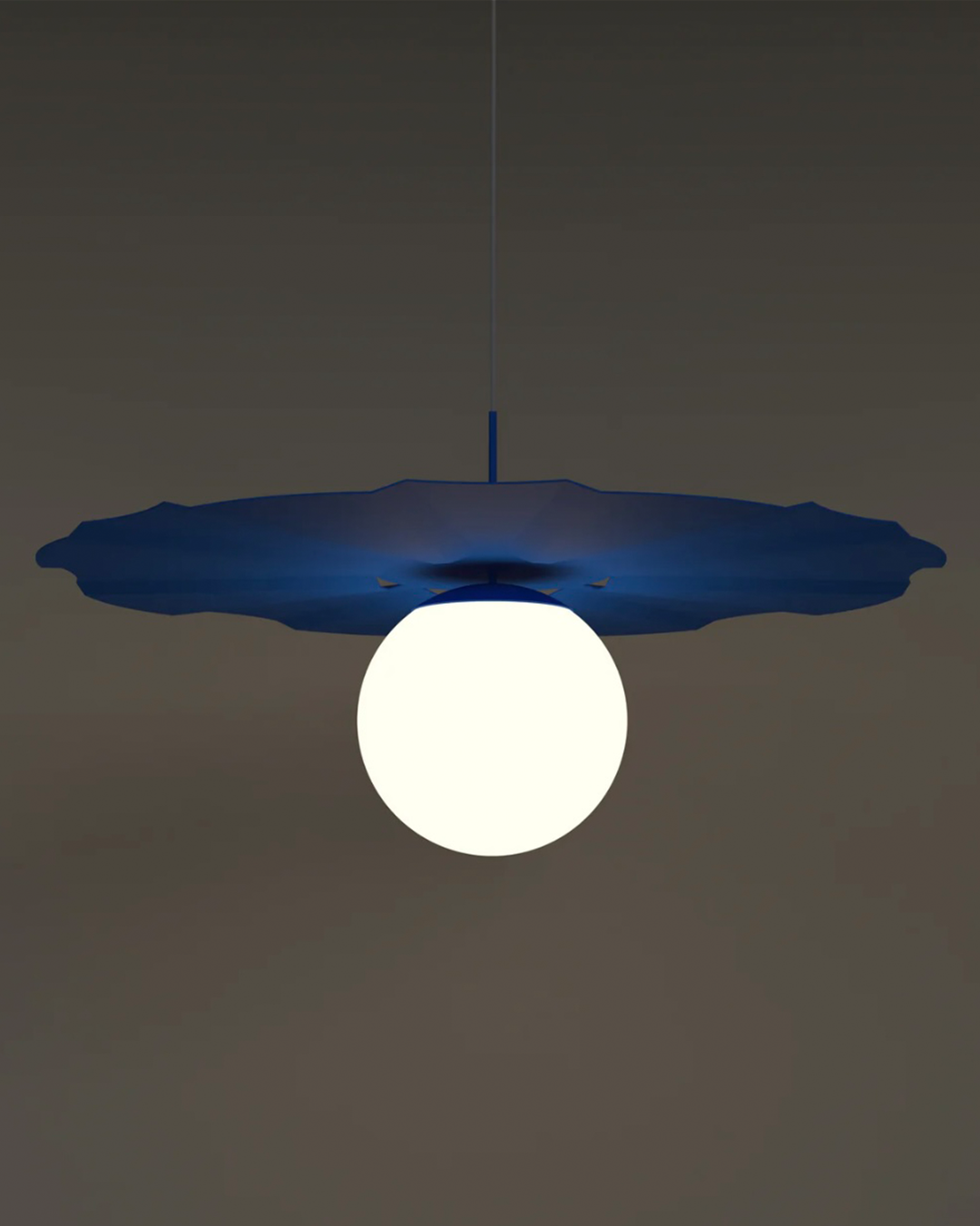Sunbrella coastal umbrella inspired pendant light with warm glow مصباح معلق صنبريلا مستوحى من مظلة الشاطئ مع اضاءة دافئة