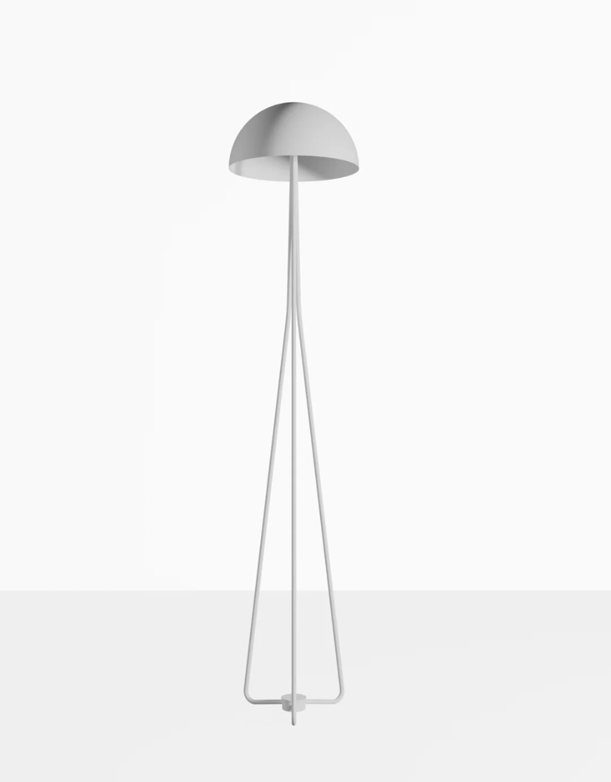 Lunar floor lamp with dome shaped celestial calm design and integrated LED soft glow مصباح أرضي لونار بتصميم قبة هادئ وضوء LED مدمج وتوهج ناعم