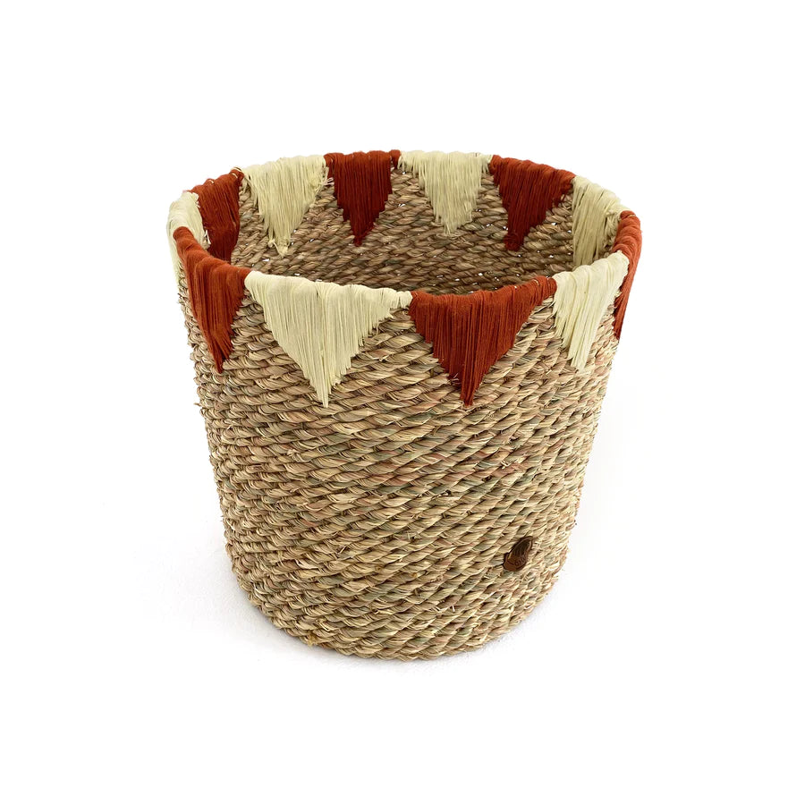 Embroidered Nubian Halfa Basket