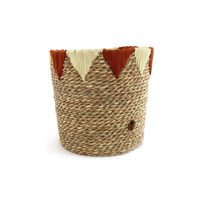Embroidered Nubian Halfa Basket