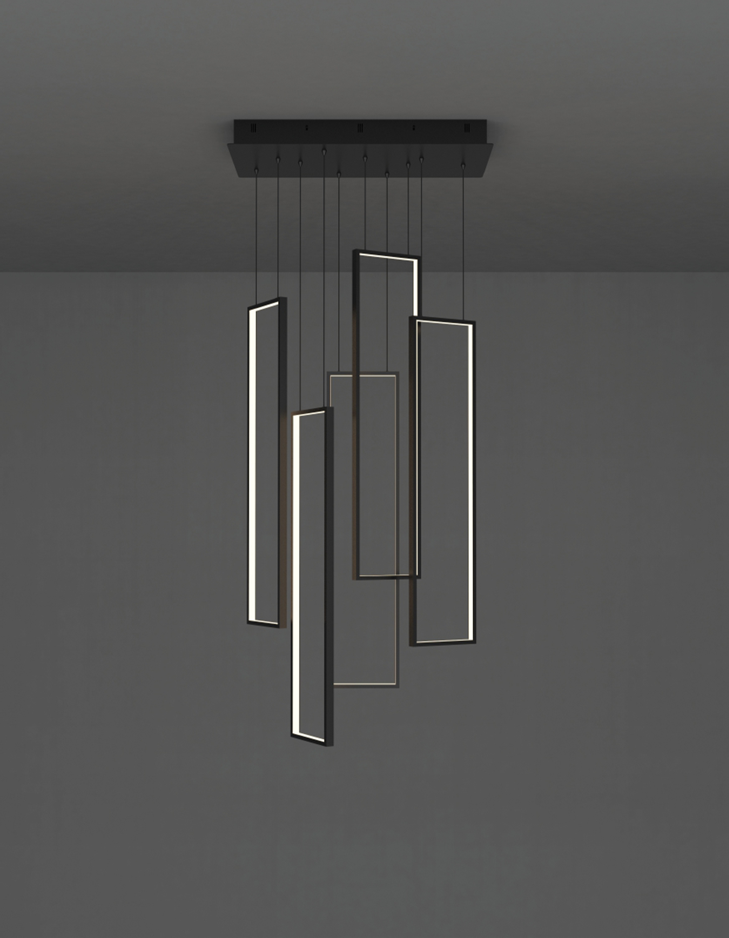 Bound set pendant with sleek modern design and soft ambient lighting | وحدة إضاءة معلقة باوند ست بتصميم عصري أنيق وإضاءة ناعمة للمساحات الحديثة