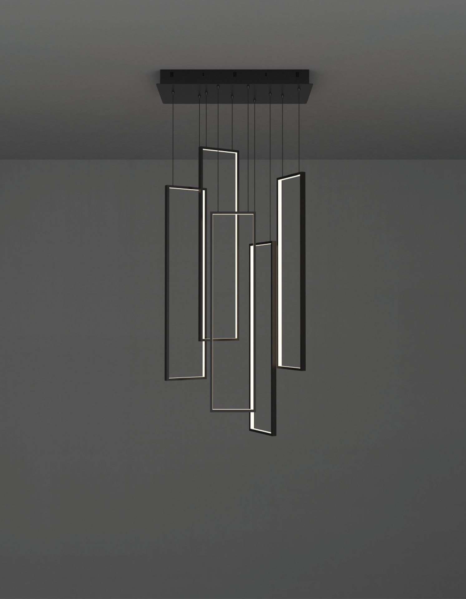 Bound set pendant with sleek modern design and soft ambient lighting | وحدة إضاءة معلقة باوند ست بتصميم عصري أنيق وإضاءة ناعمة للمساحات الحديثة