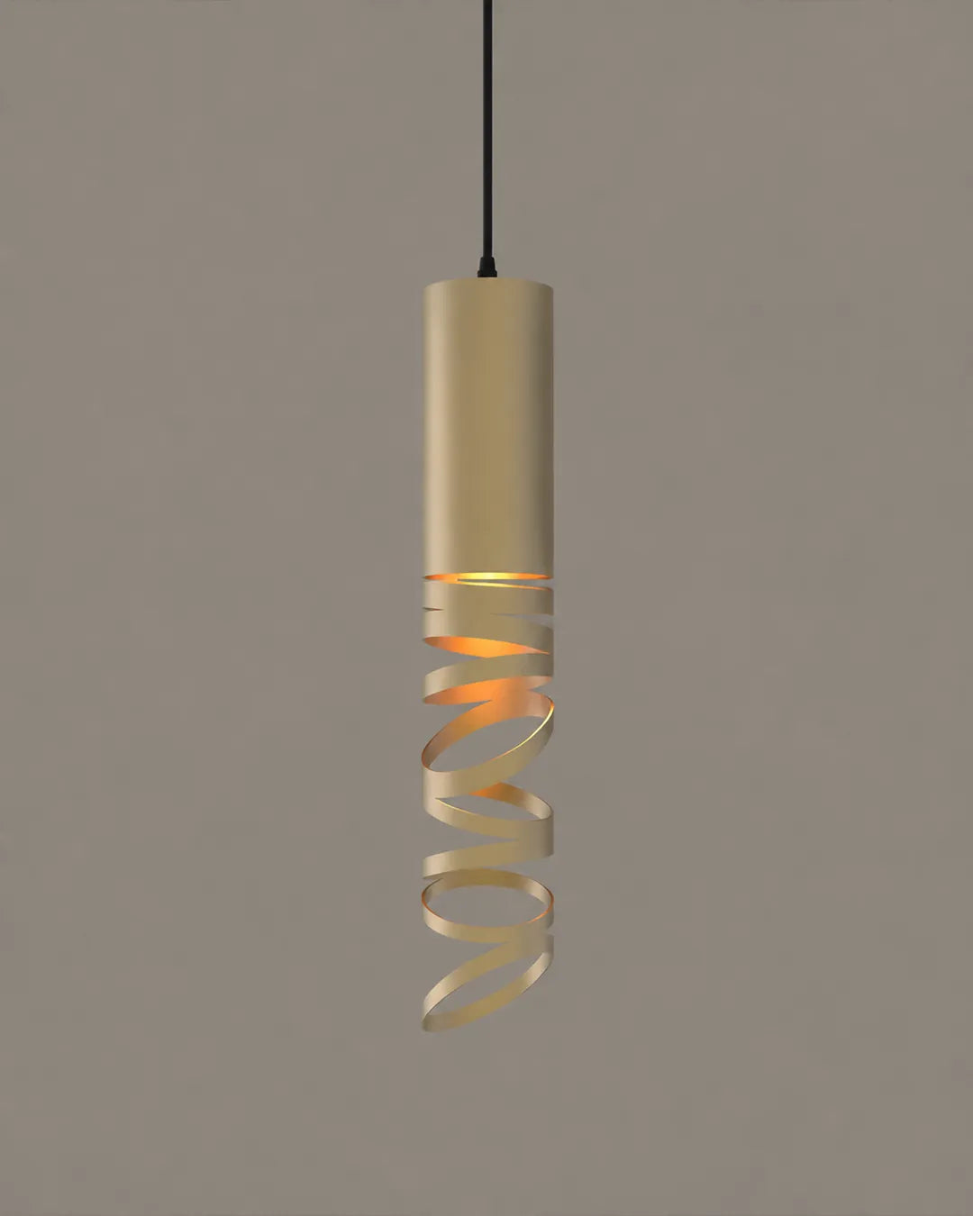 Whirl Pendant product view 6, pendant with an animated sense of rotation | دلاية ويرل، انحناءات معدنية وإضاءة خفيفة