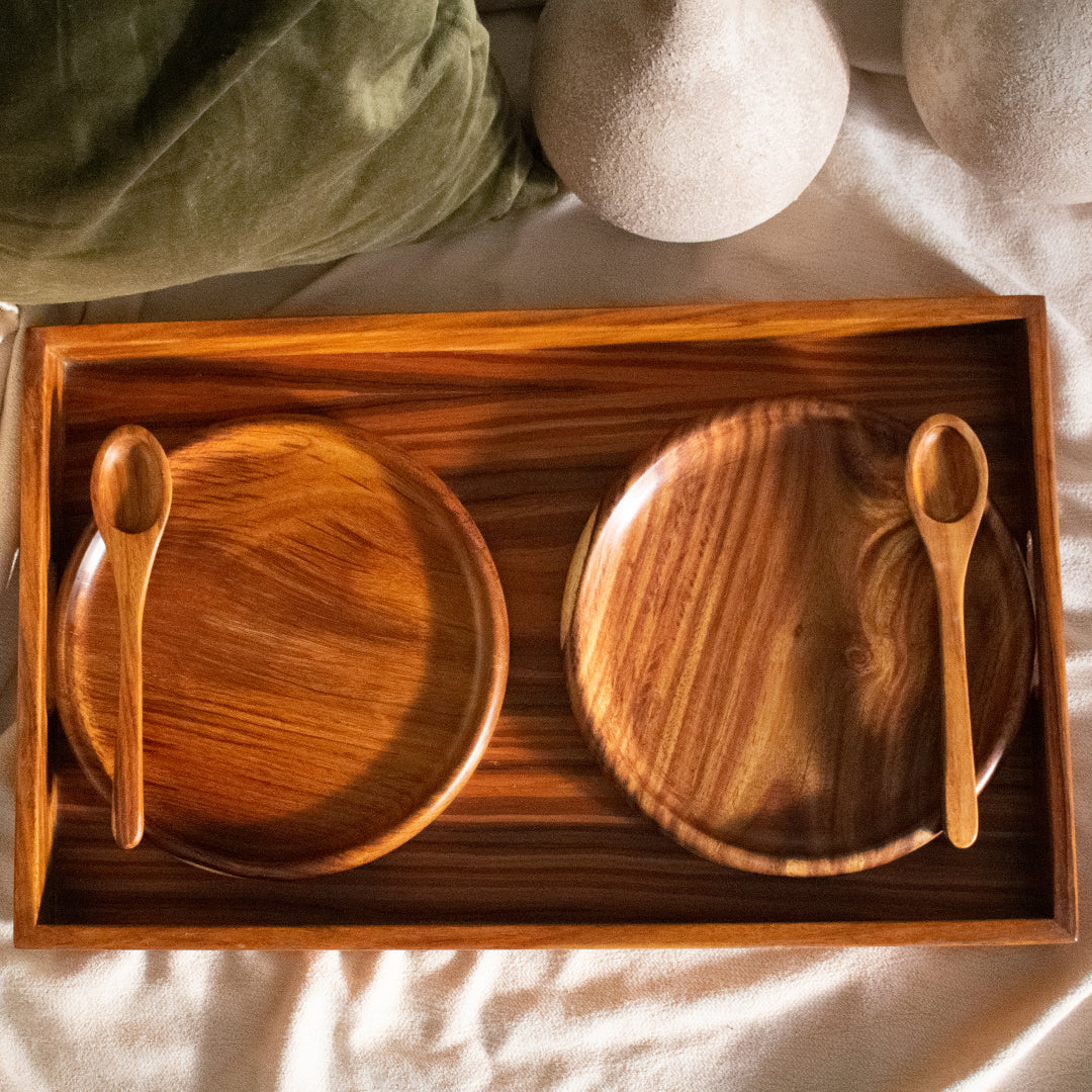 Tray and Plates Set