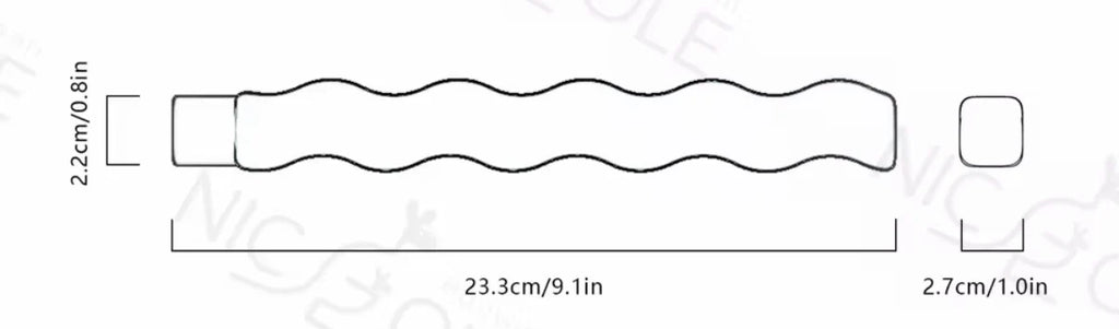Two Wavy Taper Candle