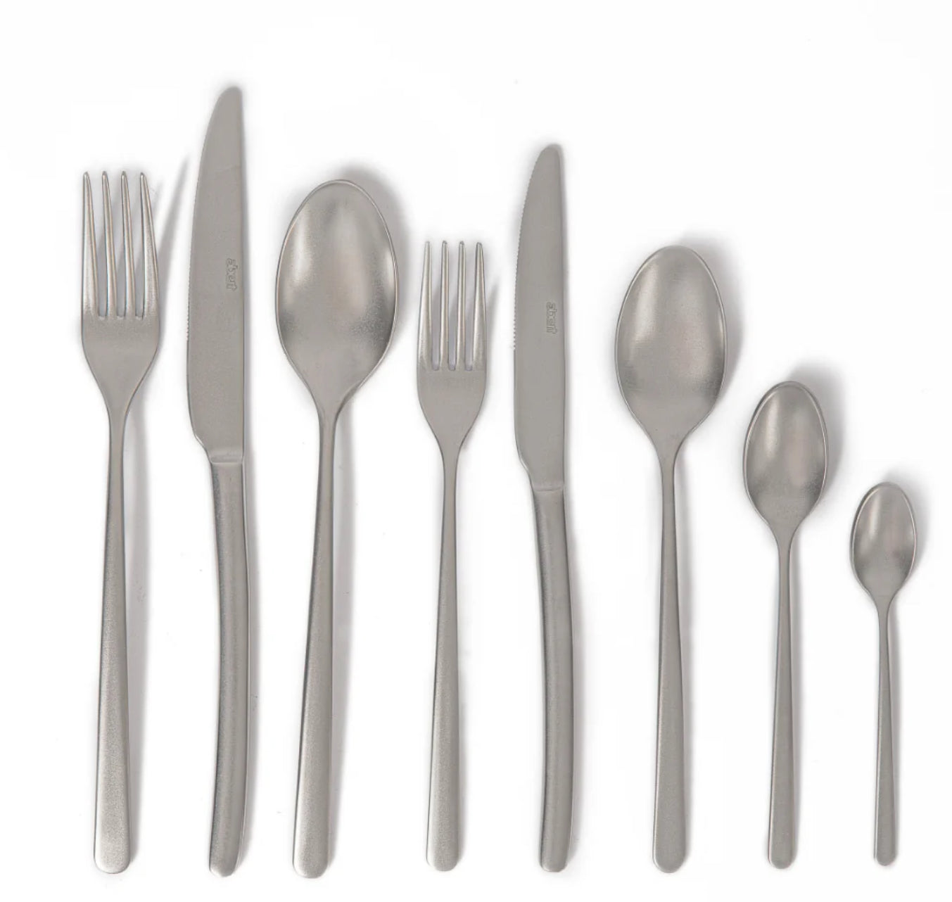 Abert Step Table Fork - Matte Silver (Set of 6)