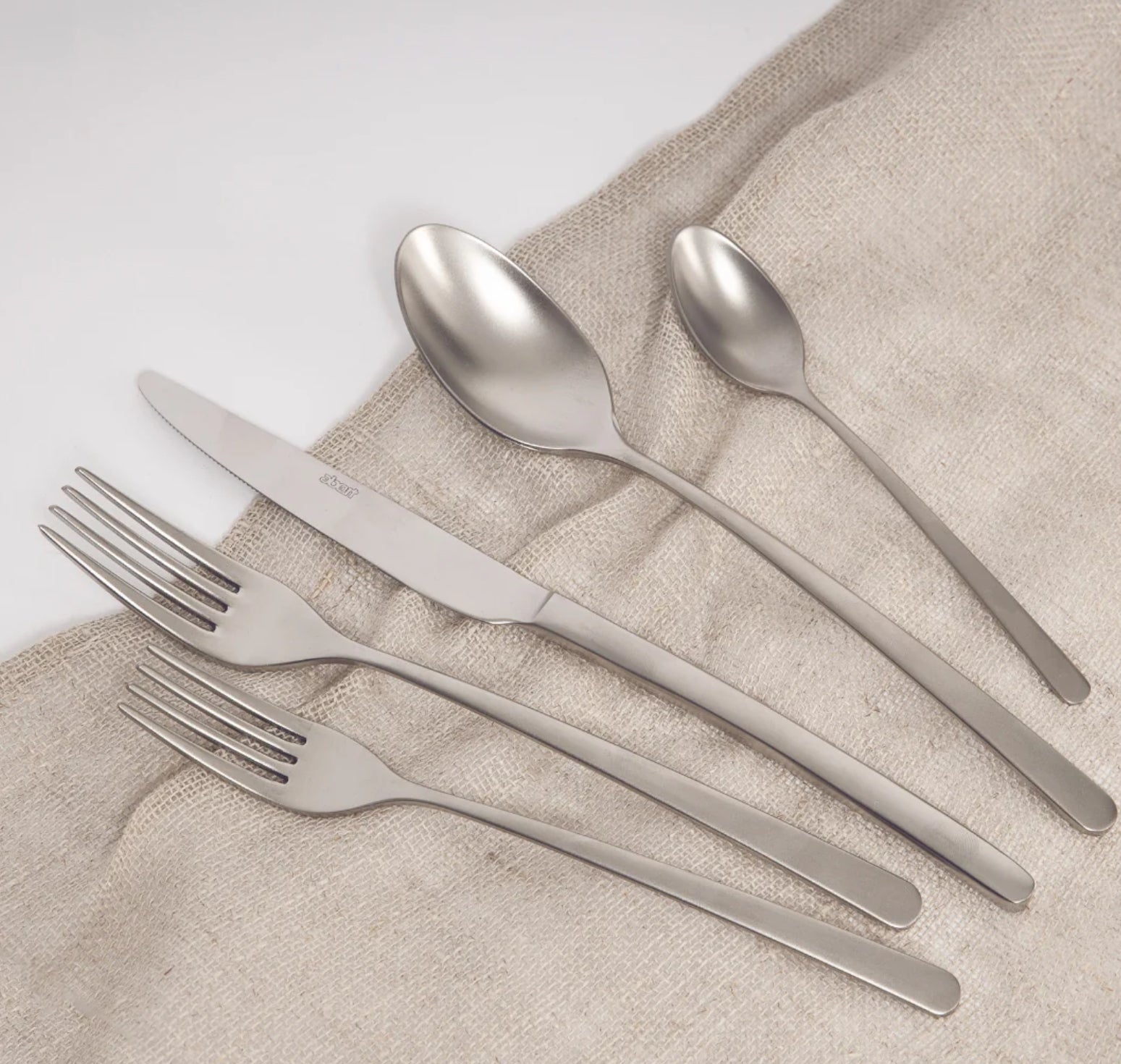 Abert Step Dessert Fork - Matte Silver (Set of 6)