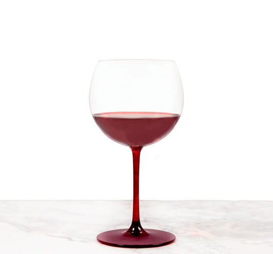 Pasabahce Chateau Bourgogne Blanc Glass - Red Stem, 570ml (Set of 6)