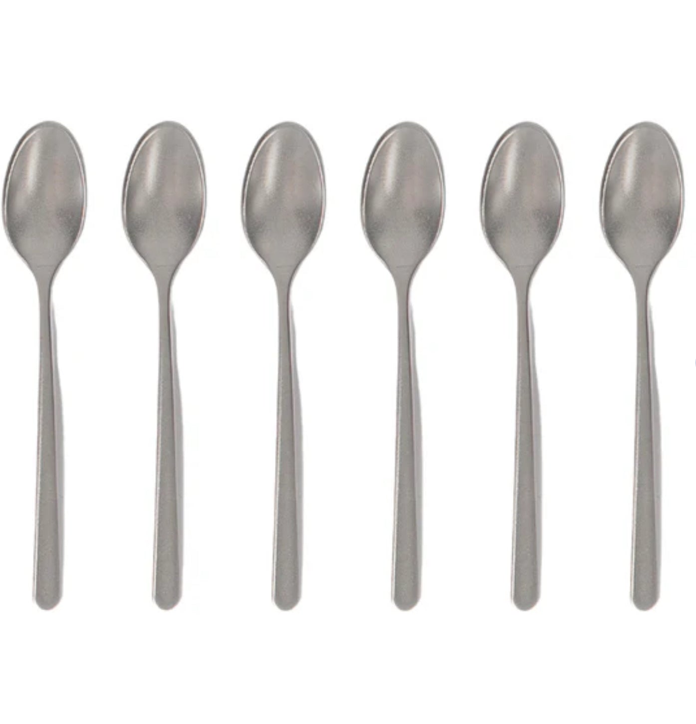 Abert Step Teaspoon - Matte Silver (Set of 6)