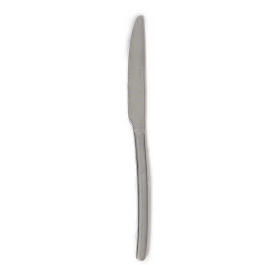 Abert Step Dessert Knife - Matte Silver (Set of 6)