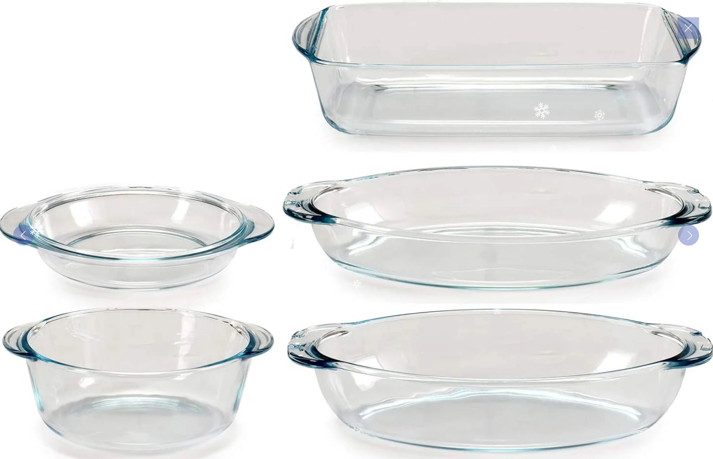 Borcam 1 Oven Dish and 2 Casseroles Set